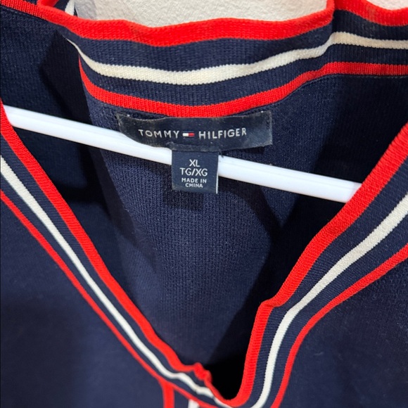 Tommy Hilfiger Navy Tank Top with Red Accents - Picture 2 of 3